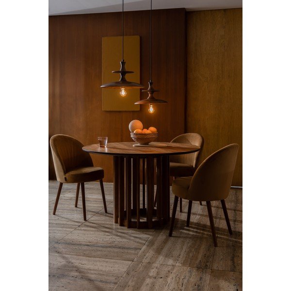 Висящо осветително тяло от масивно манго в тъмно естествен цвят ø 43 cm Cath – Dutchbone-image-1