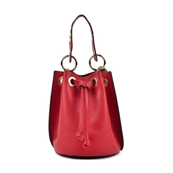 Червена кожена чанта Rissio - Roberta M