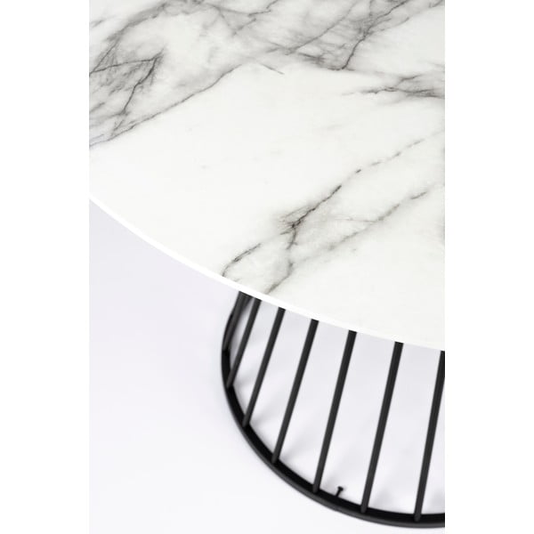 Кръгла маса за хранене с мраморен плот ø 110 cm Floris - White Label-image-1