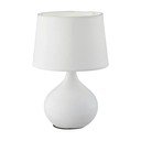 Настолна лампа от бяла керамика и плат, височина 29 cm Martin - Reality