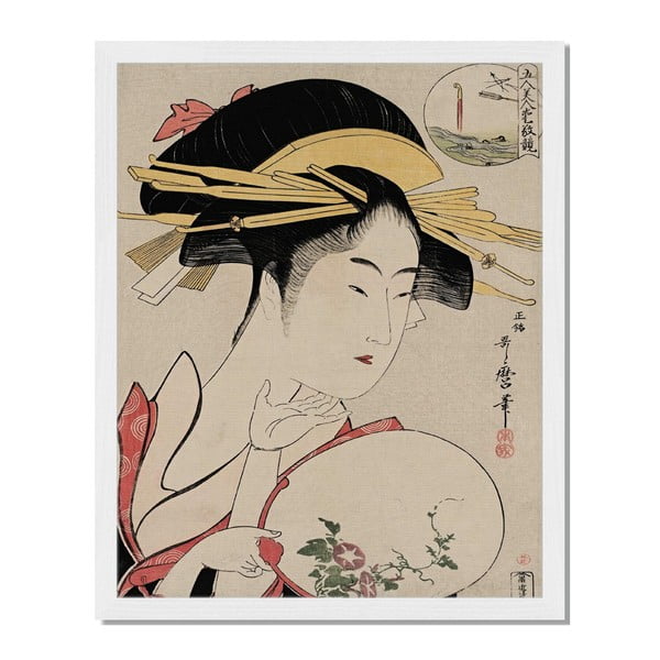 Obraz v rámu Liv Corday Asian Utamaro, 40 x 50 cm