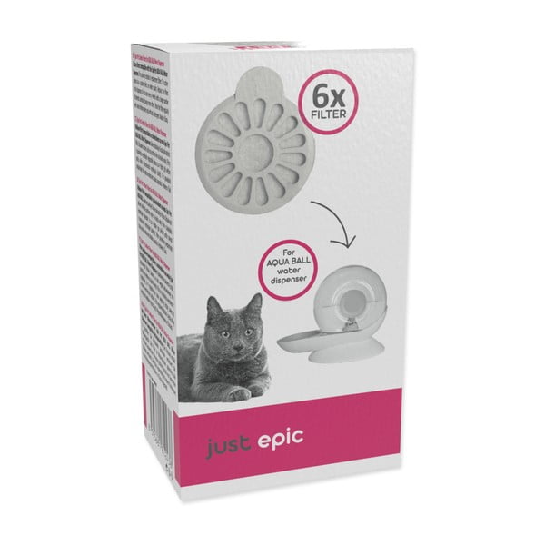 Филтри за воден фонтан в комплект от 6 бр. за котки Epic Pet Aqua Ball – Plaček Pet Products