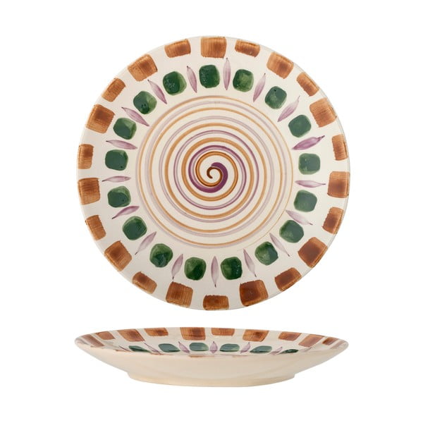 Зелено-кафява керамична чиния ø 27 cm Shama - Bloomingville-image-3