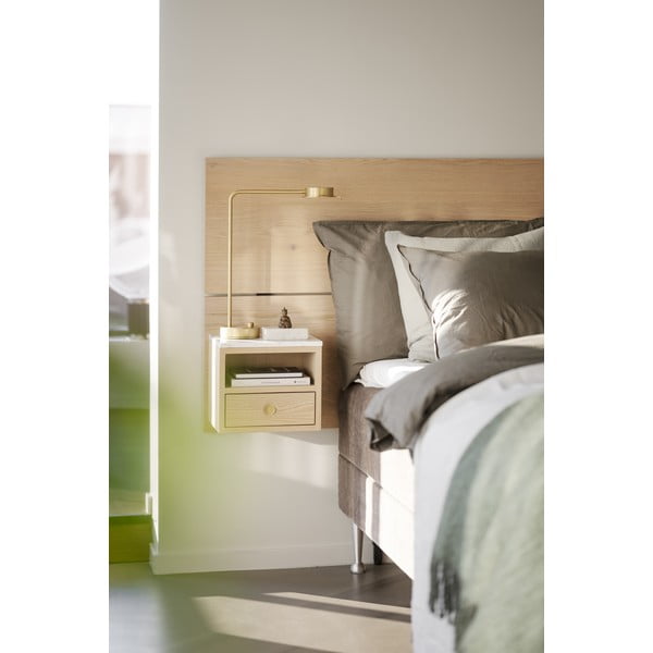 Табла за легло от масивен дъб естествена 240x79 cm Whitmore – Rowico-image-3