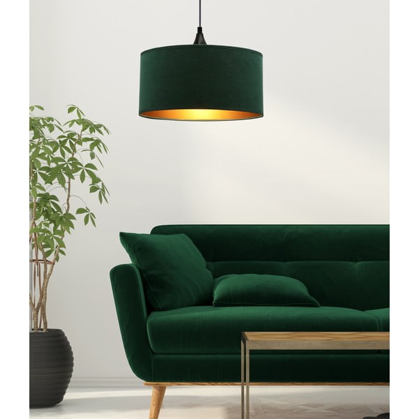 Висяща лампа в цвят петрол с текстилен абажур ø 30 cm Maloto - Candellux Lighting-image-1