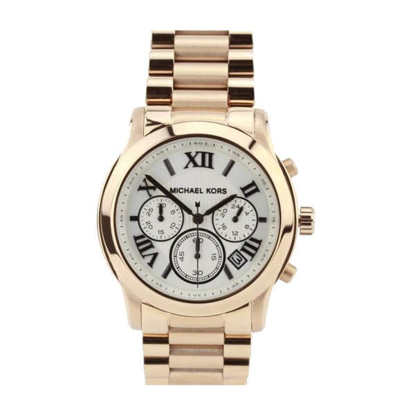 Унисекс златен часовник с черен и бял циферблат - Michael Kors