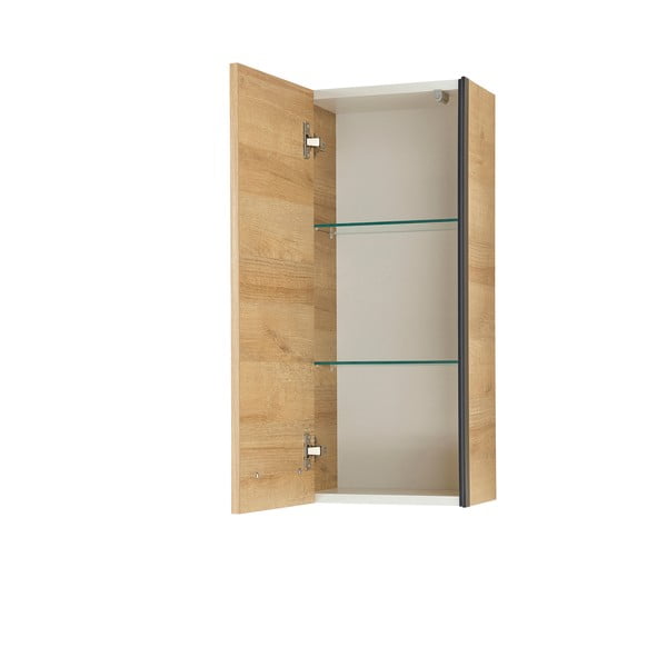 Стенен шкаф за баня от декор от дъб  в естествен цвят 70x30 cm Quickset 395 – Pelipal-image-2