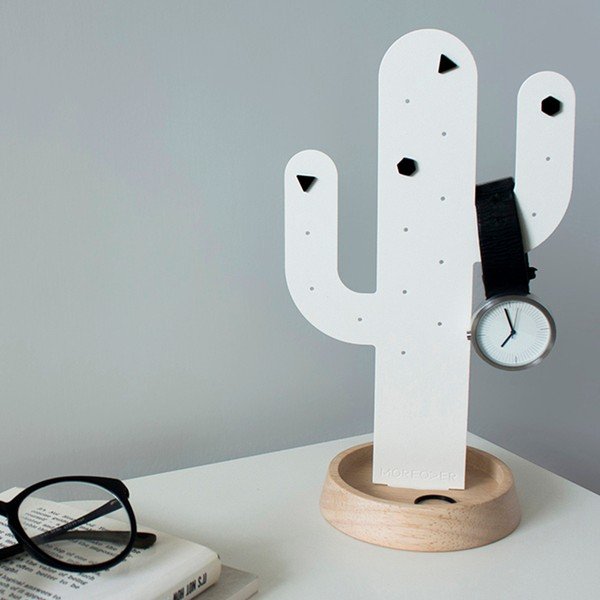 Бяла стойка за бижута &CO Cactus - Qualy-image-1