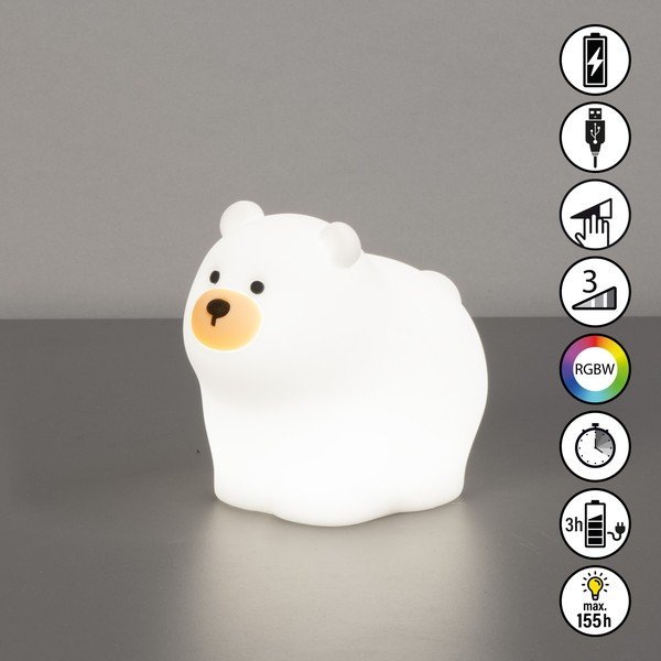 Кремава детска нощна лампа Knut – Fischer & Honsel-image-3