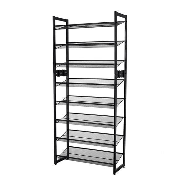 Черен метален рафт за 15 чифта обувки - Songmics-image-3