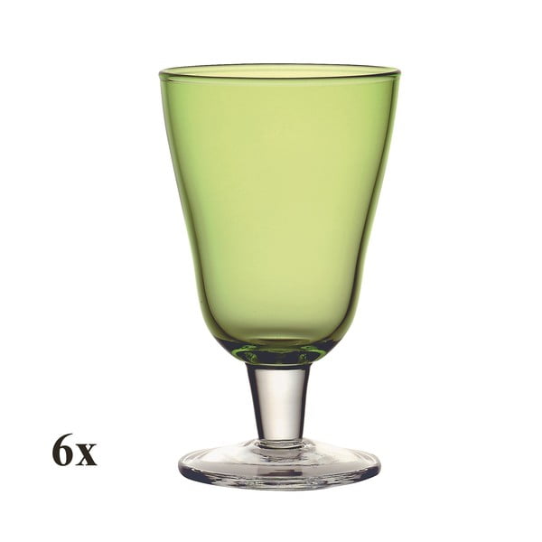 Set šesti sklenic na vodu Nadia Green, 260 ml