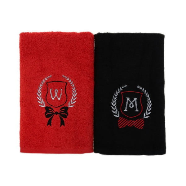 Sada 2 ručníků W&M, 50 x 90 cm