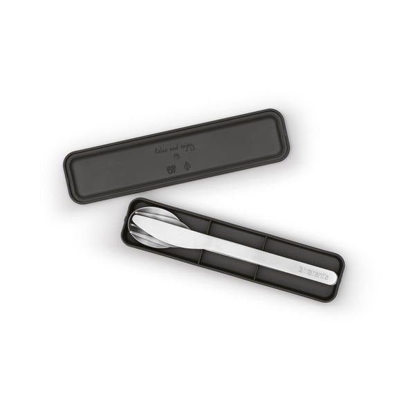 Комплект прибори за пътуване 3 бр. от неръждаема стомана в сребрист цвят Make & Take – Brabantia-image-3