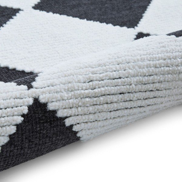 Черно-бял килим подходящ за пране 80x150 cm Lyna Charcoal&White – Think Rugs-image-4