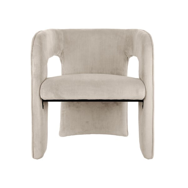 Бежово кресло от рипсено кадифе Vigor – Leitmotiv-image-2