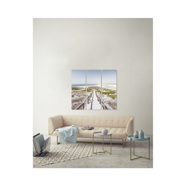 Картина от няколко части Платно край морето, 27 x 75 cm - Styler-image-1