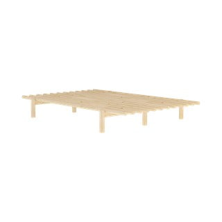 Двойно легло от борова дървесина с решетка 140x200 cm Pace - Karup Design