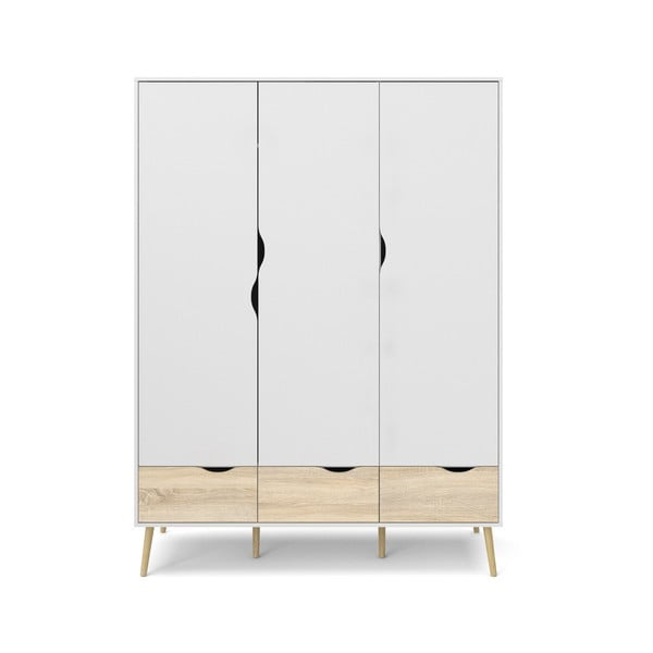 Бял гардероб 147x200 cm Oslo - Tvilum