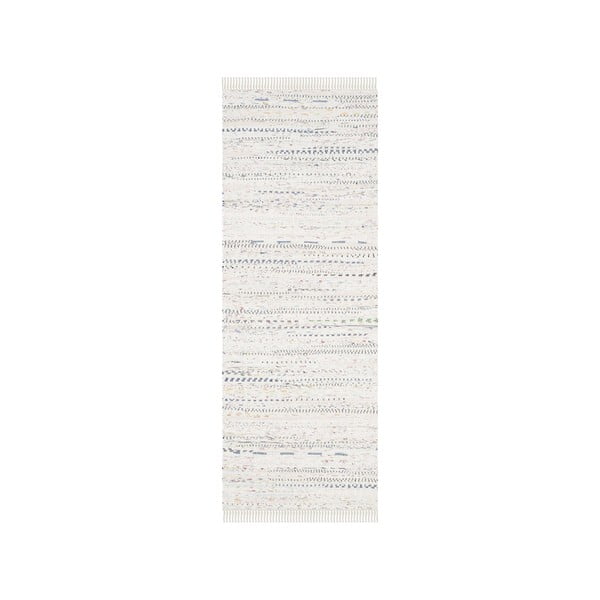 Bílý bavlněný běhoun Safavieh Elena 68 x 243 cm