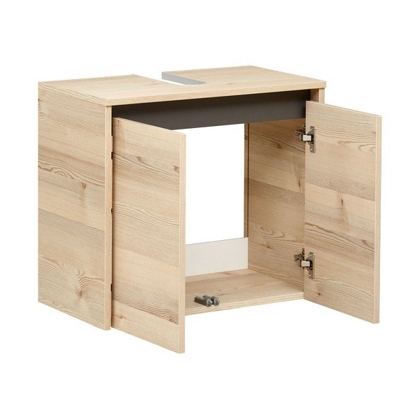 Стенен шкаф за мивка от декор от бор в естествен цвят 53x60 cm Quickset 393 – Pelipal-image-1