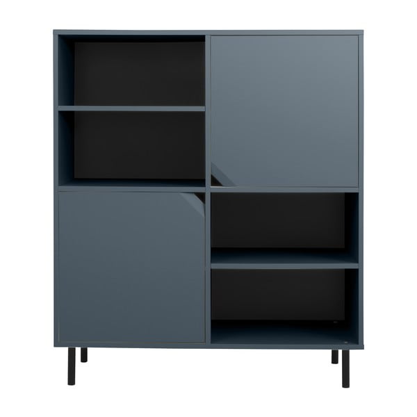 Тъмносин шкаф за книги 118x137 cm Corner - Tenzo