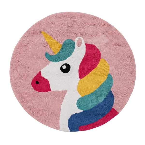 Памучен детски килим ø 100 cm Unicorn – Ixia