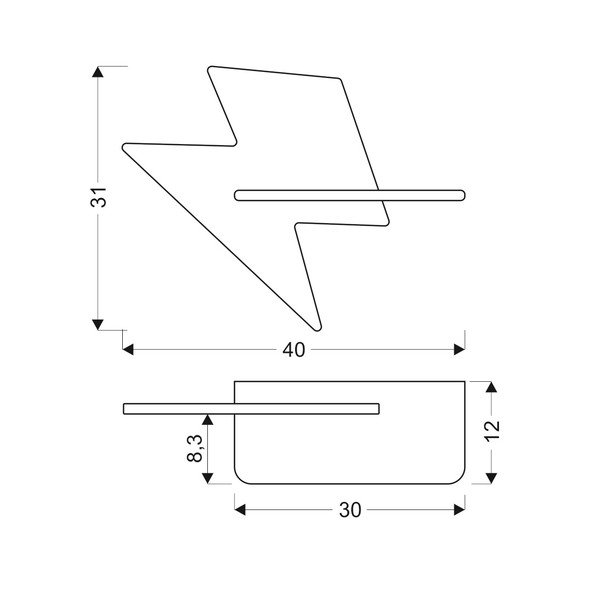 Жълто детско осветително тяло Lightning - Candellux Lighting-image-3