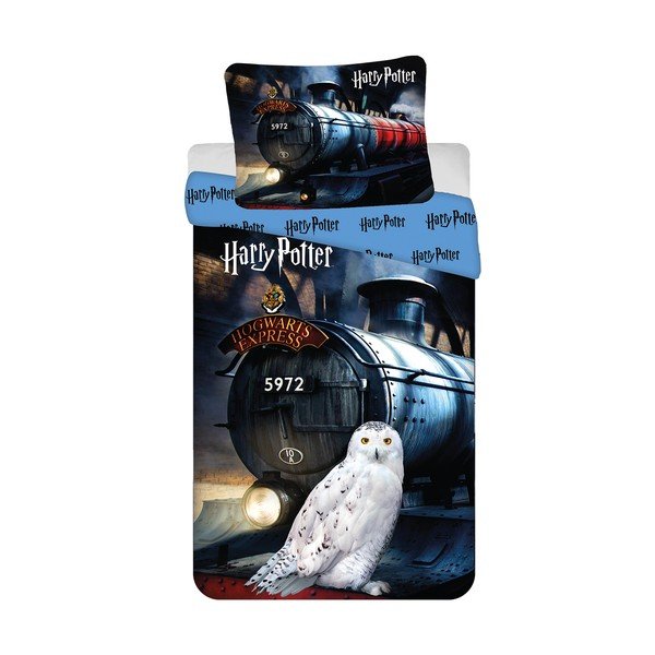 Единично  памучно детско спално бельо 140x200 cm Harry Potter "Hogwarts Express" – Jerry Fabrics