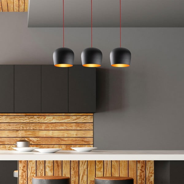 Черно висящо осветително тяло с метален абажур Berceste – Opviq lights-image-2