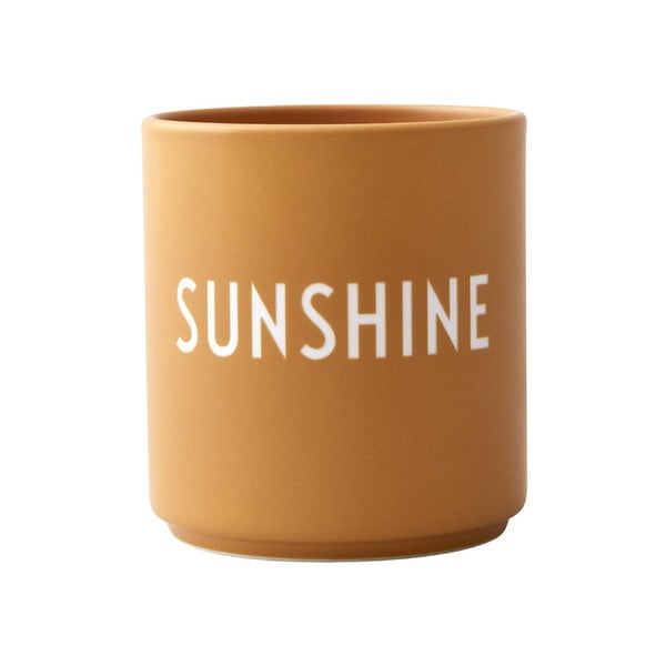 Горчичножълта порцеланова чаша Favourite Sunshine - Design Letters