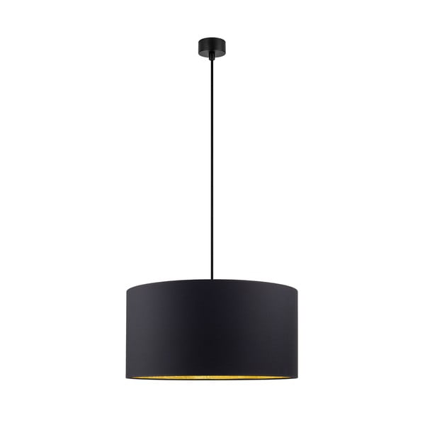 Черна висяща лампа със златист интериор , ⌀ 50 cm Mika - Sotto Luce