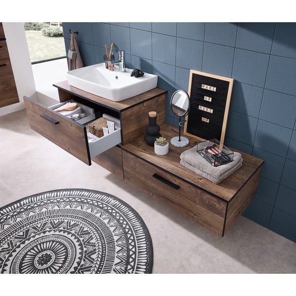 Кафяв работен плот в дъбов декор 73x45 cm Set 374 - Pelipal-image-2