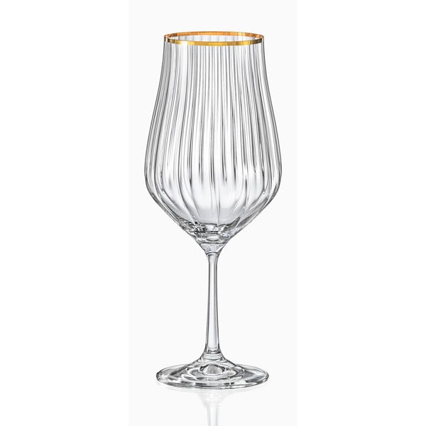 Комплект от 6 чаши за вино Golden Celebration, 450 ml Tulipa Optic - Crystalex