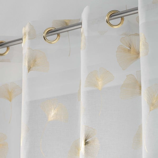 Завеса в бяло и златно 140x240 cm Ginkgold – douceur d'intérieur-image-1