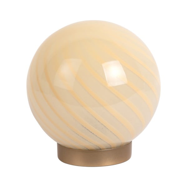 Светложълта настолна лампа със стъклен абажур (височина 17 cm) Summer Globe – Leitmotiv