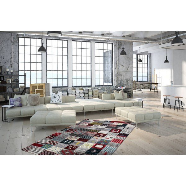 Koberec Kayoom Patchwork Silver, 80 x 150 cm-image-3