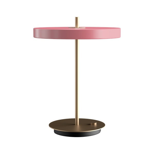Розова LED затъмняваща се настолна лампа с метален абажур (височина 41,5 cm) Asteria Table – UMAGE