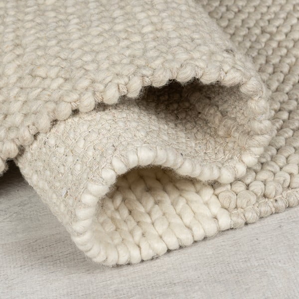 Бежов ръчно изработен килим със смес от вълна 160x230 cm Minerals Patchwork – Flair Rugs-image-2