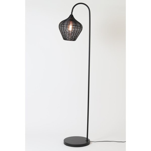 Черна подова лампа (височина 160 cm) Alvaro - Light & Living-image-2