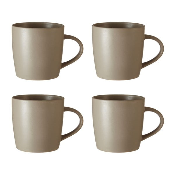 Комплект от 4 кафяви чаши Malmo - Premier Housewares