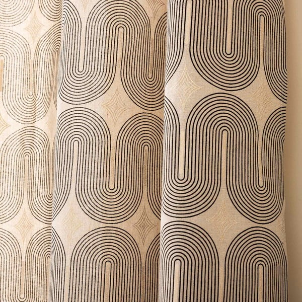 Черно/бежово перде 140x240 cm Ondine – douceur d'intérieur-image-4