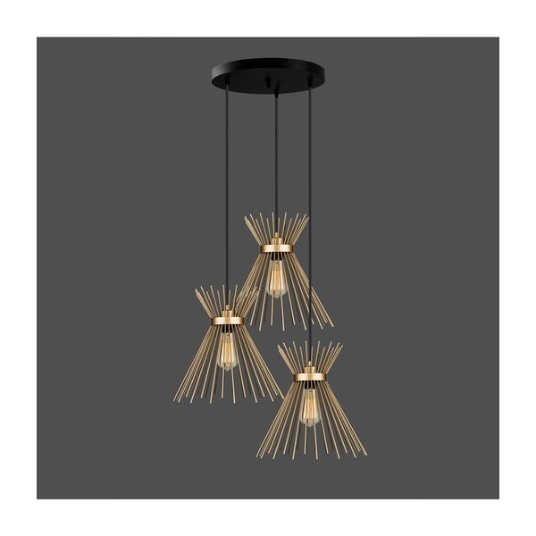 Метална висяща лампа в златист цвят ø 34 cm Izmir - Squid Lighting-image-1