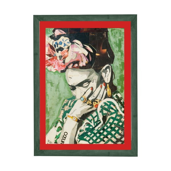 Картина за стена в рамка Червено , 30 x 40 cm Frida - Surdic