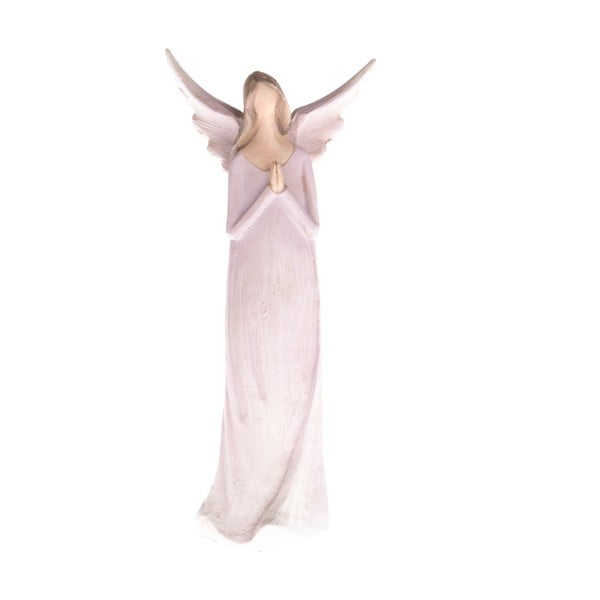 Лилава декоративна фигурка Молещ се ангел, височина 14,5 см - Dakls