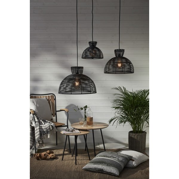 Черен външен абажур за таванно осветление, ø 37,5 cm Runde - Star Trading-image-4