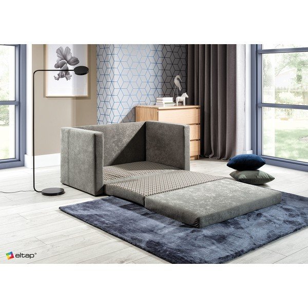 Сив шенилов разтегателен диван 132 cm Neva – ELTAP-image-3
