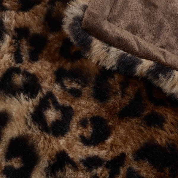 Кафяво одеяло 130x170 cm Animal Print – Catherine Lansfield-image-3