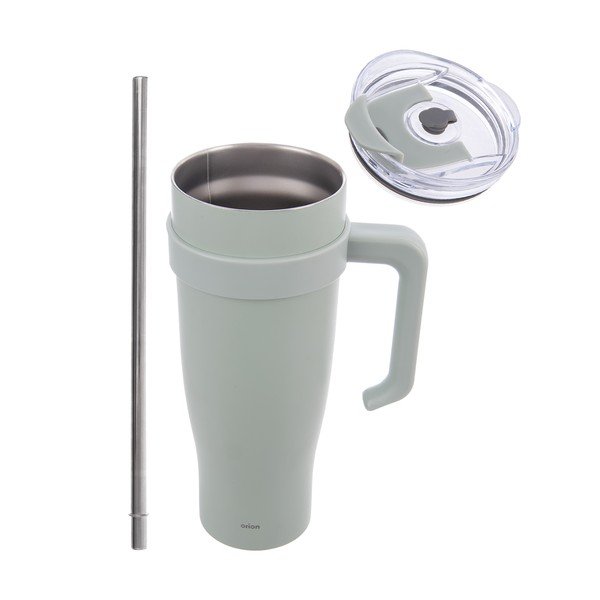 Светлозелена термочаша със сламка 1,2 l Termo – Orion-image-2