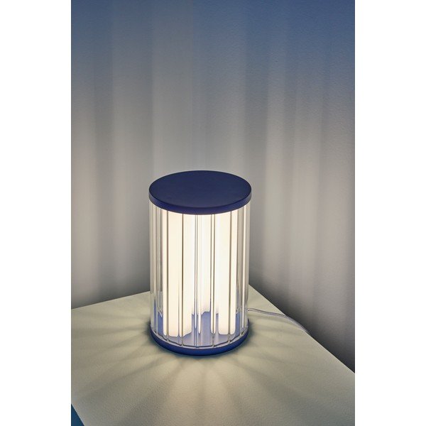 Синя стъклена LED затъмняваща се настолна лампа (височина 30 cm) Aru – Hübsch-image-2