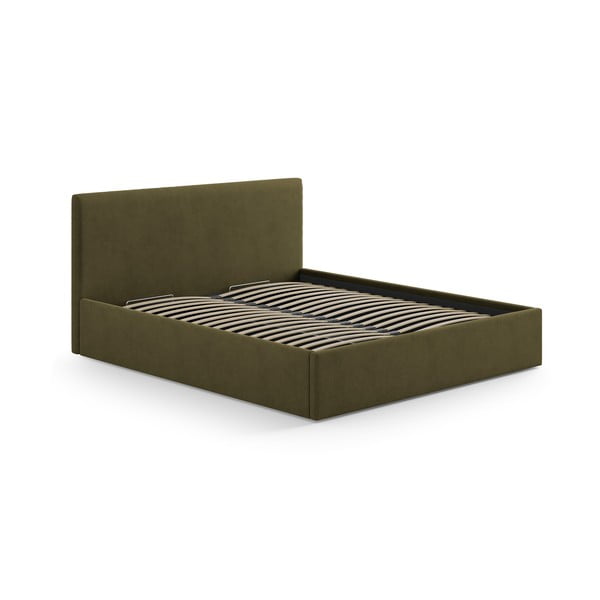 Зелена тапицирана табла за легло 210,5x100 cm Remo – Micadoni -image-3